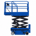 Plataforma elevadora eléctrica tipo tijera de 6 a 8 m miniatura 1