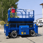 Plataforma elevadora de tijera diésel para terrenos accidentados de 12–18 m miniatura 3