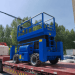 Plataforma elevadora de tijera diésel para terrenos accidentados de 12–18 m miniatura 2