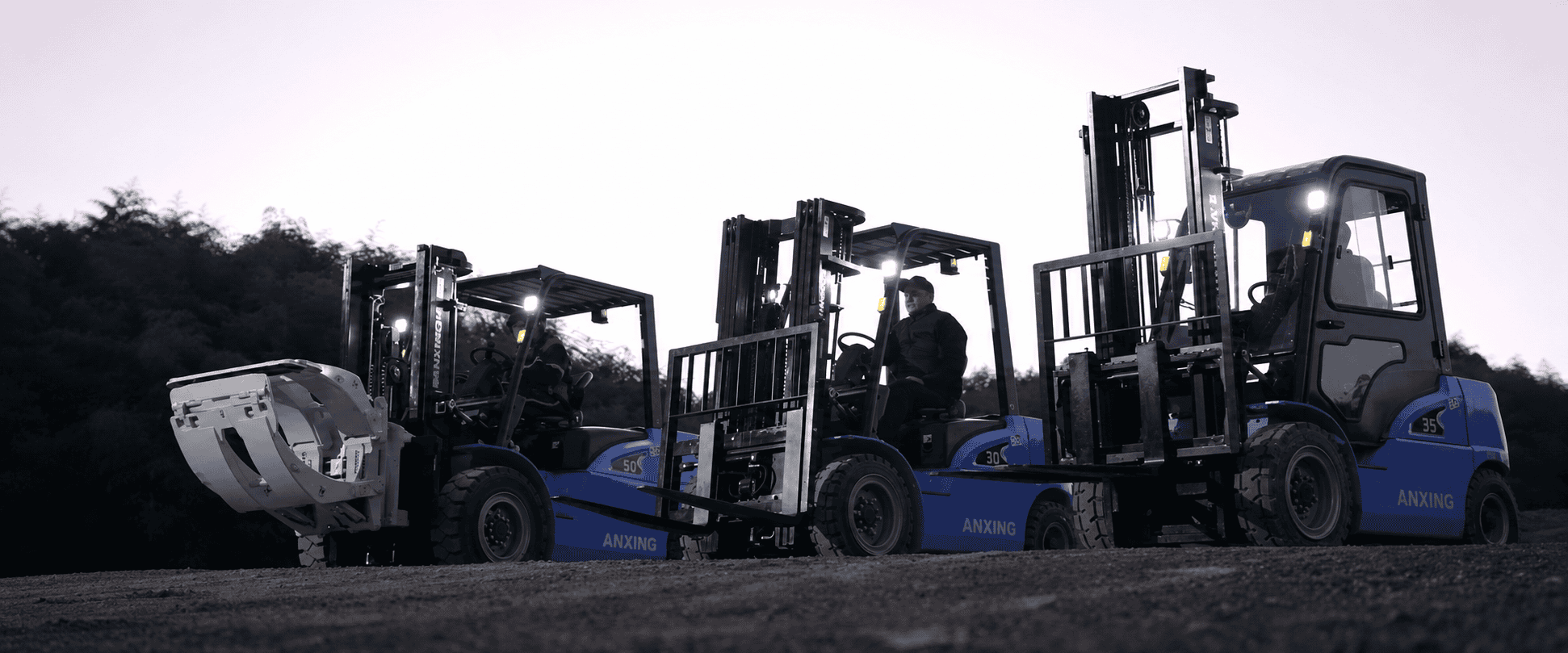 Anxing material handling and compact machinery in an industrial work setting