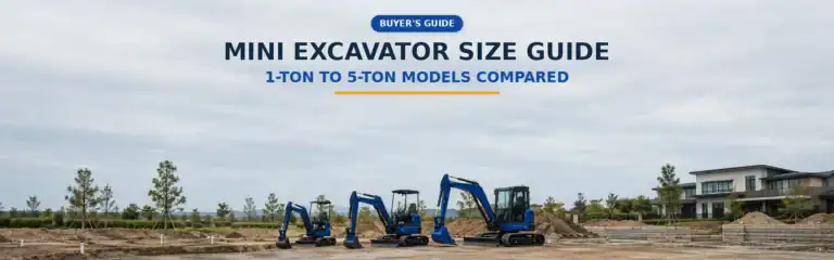 Mini Excavator Size Guide: 1-Ton to 5-Ton Models Compared