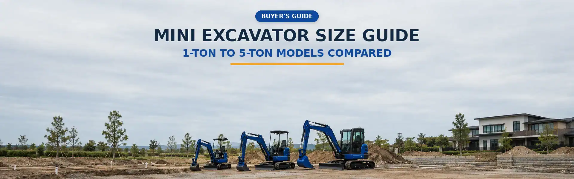 Mini Excavator Size Guide: 1-Ton to 5-Ton Models Compared